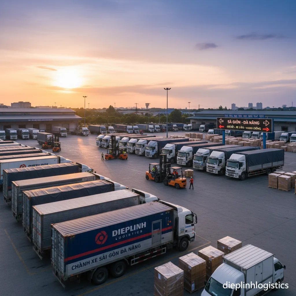 Bãi tập kết hàng logistics