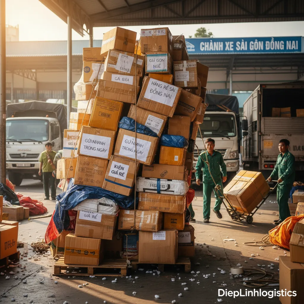 4. Bưu kiện giá rẻ chất chồng