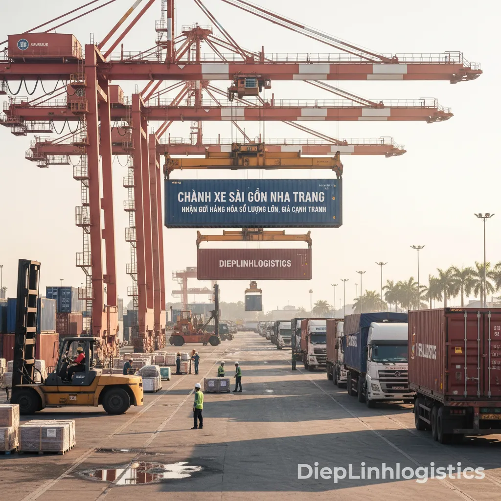 Bốc xếp container hàng công nghiệp