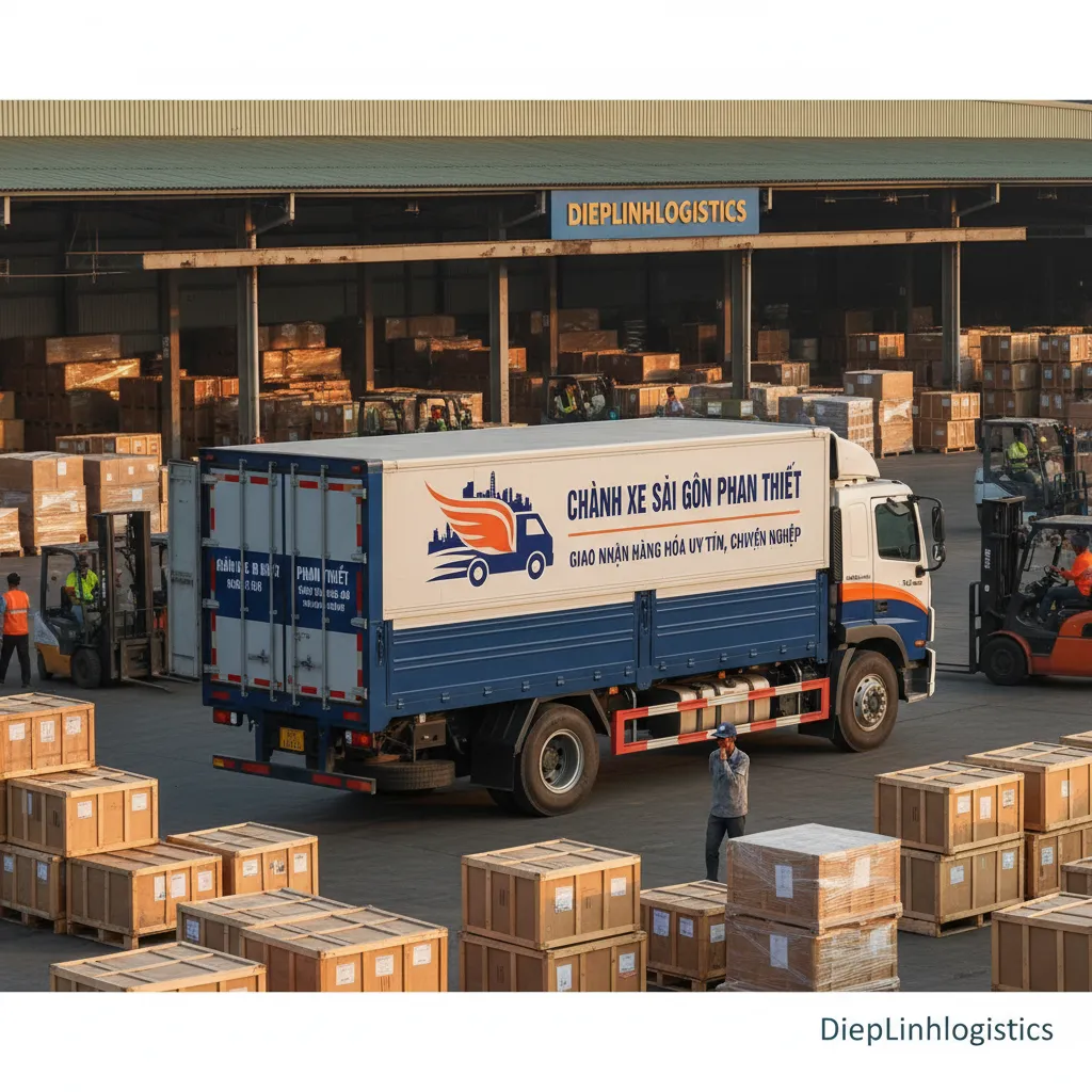 Xe tải gắn logo vận chuyển chuyên nghiệp