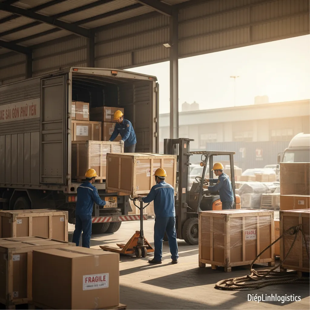 Bốc xếp hàng hóa cẩn thận