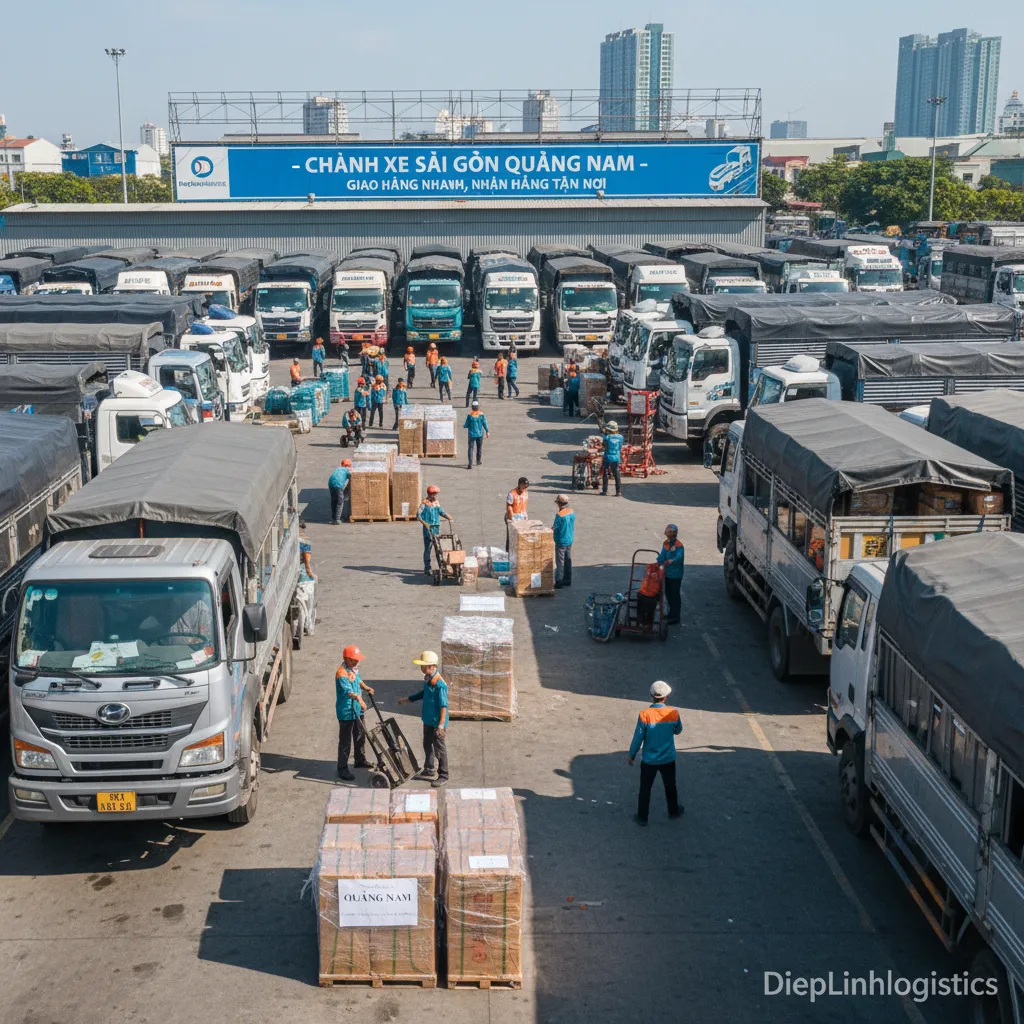 1. Chành xe Sài Gòn tấp nập